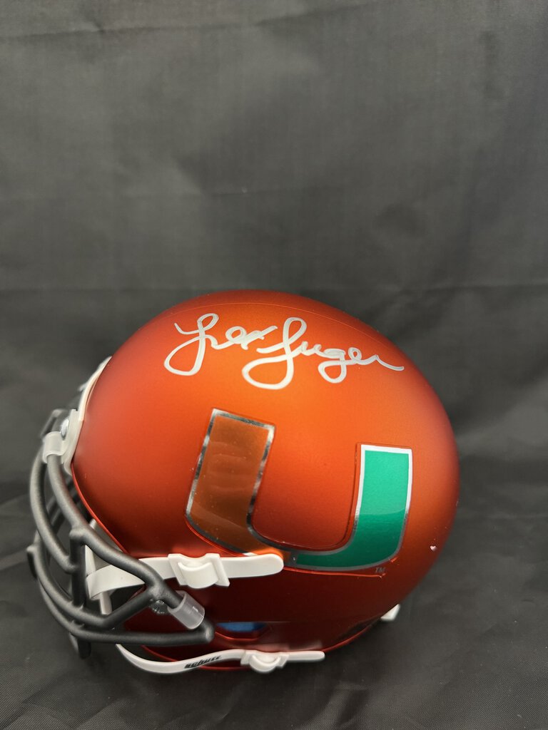 Lex Luger - Autographed Football Mini Helmet